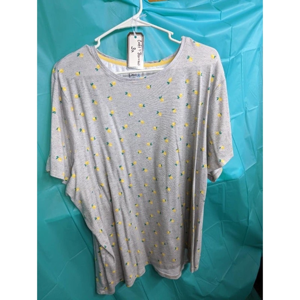 Croft & Barrow The Classic Tee with Lemons 3X